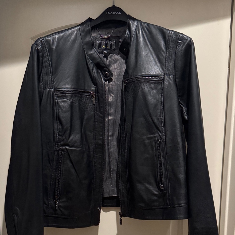 Bernardo Black Leather Jacket